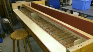 The pallets are fitted to the inside of the Swell windchest