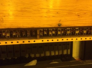 New magnets on the swell wind chest (you can see the pedal 16' soft bourdon pies underneath)