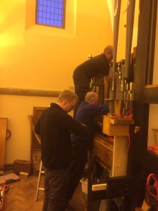 Mike, Simon and Mat fitting out the Great wind chest