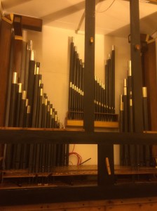 The whole of the 8' Celeste is now in (at the back of the Swellbox)