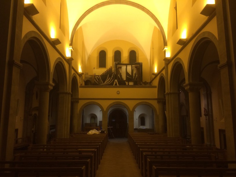 The view from below when work stopped for the day