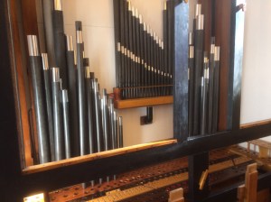 The Swellbox with all its sliders and pipe racks all in place ready for the rest of the Swell pipes to be installed