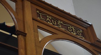 Gilded panel in place